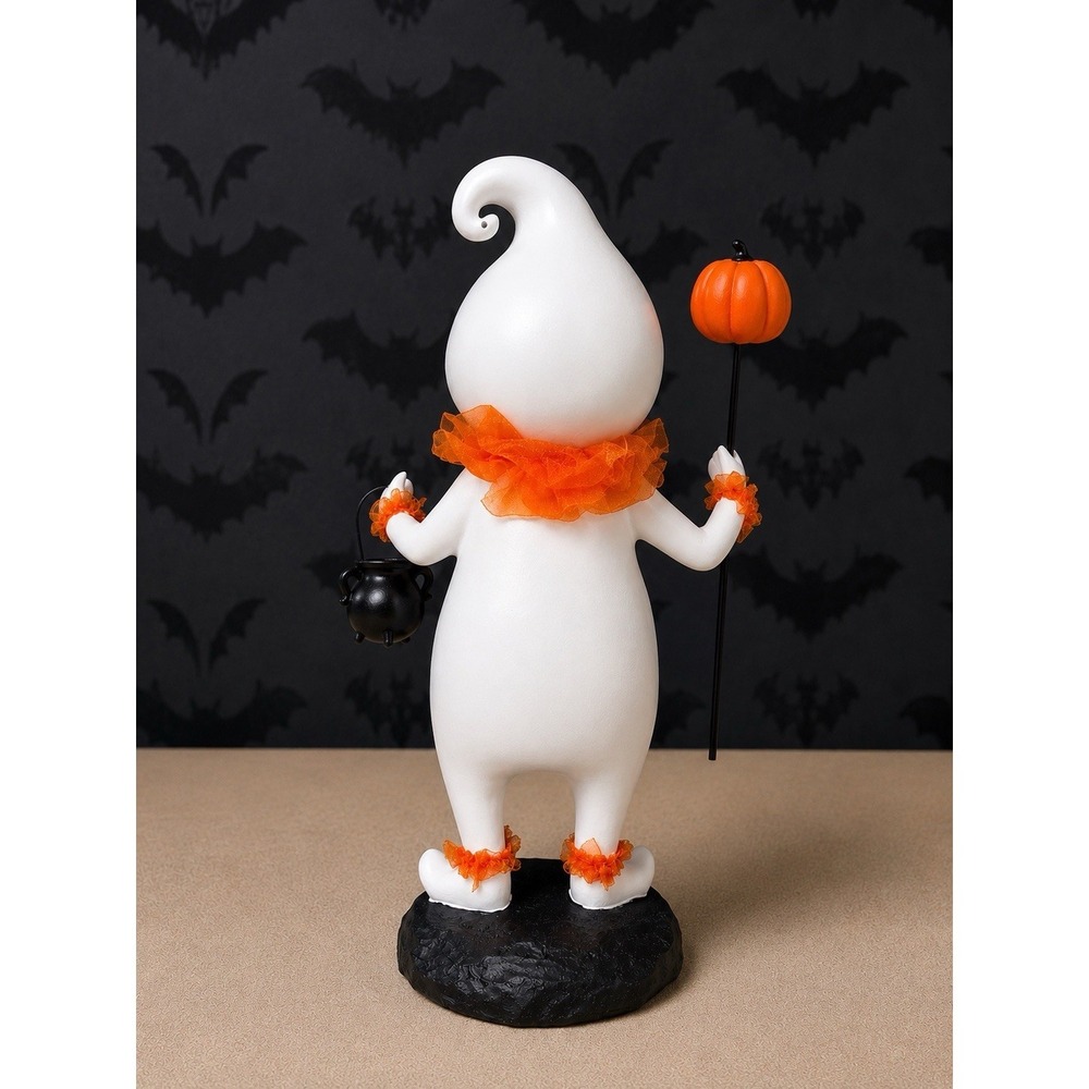 Ghoulish Vintage Style Ghost Figurine Pumpkin Clown VIRAL Halloween Decor NWT - Picture 2 of 2